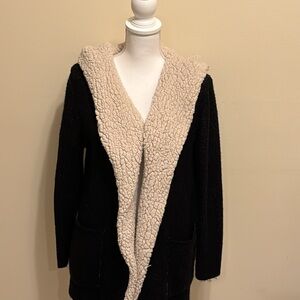 Zara Black and Cream Cardigan Sweater
